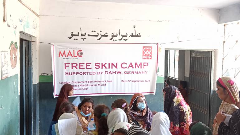 Skin Camp in Memon goth, Malir supported by DAHW, Germany